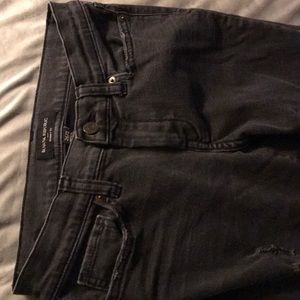 Banana Republic 26/2 distressed black denim